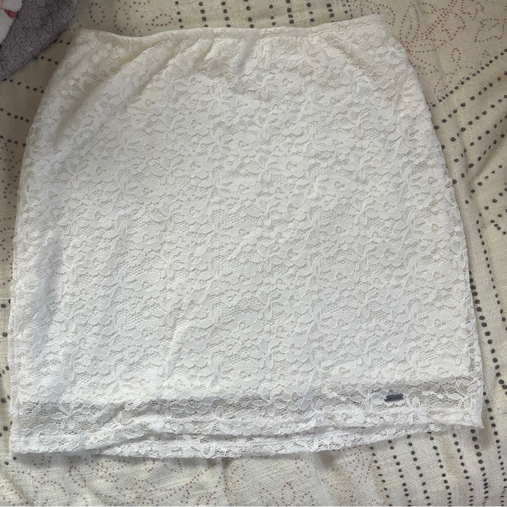 White Lace Hollister Skirt